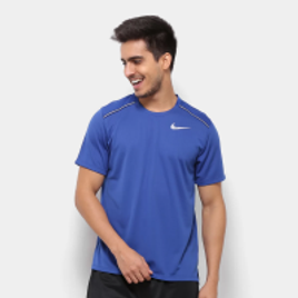 Imagem da oferta Camiseta Nike DRI-FIT Miler Masculina - Azul e Prata