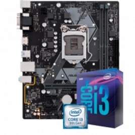 Imagem da oferta Kit Upgrade Placa Mãe Asus Prime H310M-E LGA 1151 + Processador Intel Core i3 9100F 3.60GHz