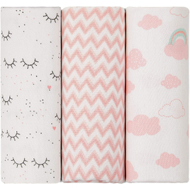 Cueiro Flanelado Papi Baby Estampado 80x80cm 3 Unidades Papi Textil
