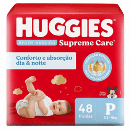 Imagem da oferta Fralda Huggies Supreme Care Disney Baby P 48 unidades