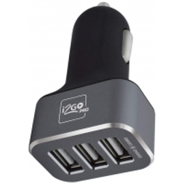Imagem da oferta Carregador Veicular Com 3 Saídas USB I2GO 4,8A Chumbo
