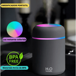 Imagem da oferta Umidificador Ar Difusor Ultrassônico Climatizador LED Colorido Aromaterapia