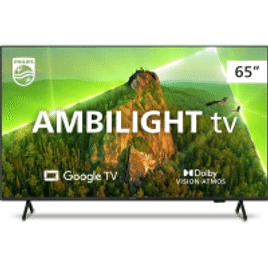 Imagem da oferta Smart TV Philips Ambilight 65" 4K Google TV Comando de Voz Dolby Vision/Atmos Bluetooth - 65PUG7908/79