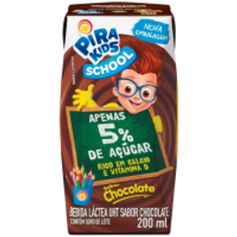Imagem da oferta 6 Unidades de Bebida Láctea Sabor Chocolate Pirakids School 200ml
