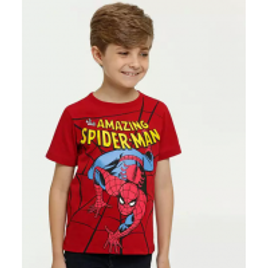 Imagem da oferta Camiseta Infantil Homem Aranha Manga Curta Marvel