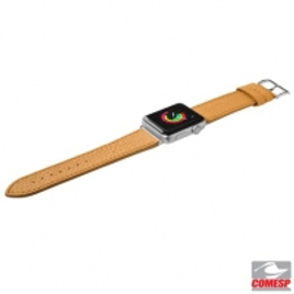 Imagem da oferta Pulseira para Apple Watch 42/44 mm em Couro Italiano Bege - LT-AWLMLBRI