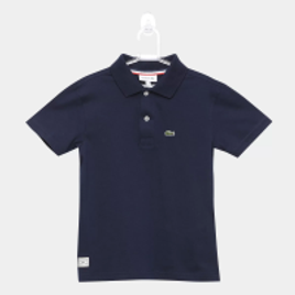 Imagem da oferta Camisa Polo Infantil Lacoste Masculina - Azul Escuro