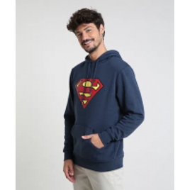 Imagem da oferta Blusão Masculino Super Homem em Moletom com Capuz Azul Escuro
