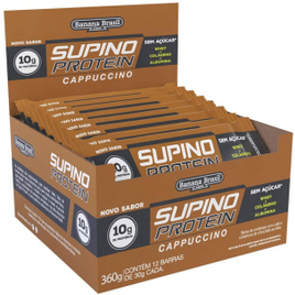 Barra de Proteínas Supino Cappuccino Banana Brasil com 12 Unidades de 30G