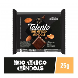 Imagem da oferta 10 unidades de Chocolate Talento Meio Amargo com Amêndoas 25g