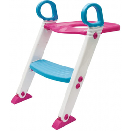 Assento Sanitário Infantil Redutor com Escada Rosa - BUBA