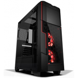 Imagem da oferta Gabinete Gamer Crimson 211G Lateral de Vidro LED Vermelho CSAZ-211G - AZZA