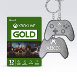 Imagem da oferta Microsoft Xbox Live Gold - 12 Meses + Chaveiro + 3 Meses Grátis