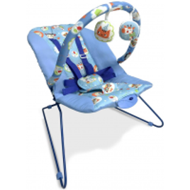 Imagem da oferta Cadeira de Descanso Baby Style Lit Azul Vibratória Musical Até 11Kg - Azul