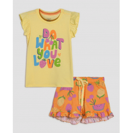 Imagem da oferta Pijama curto infantojuvenil do what you love 6-14A multicor | Pool by