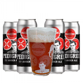 Kit de Cervejas Marstons Pedigree Amber Ale Compre 4 e Ganhe Copo