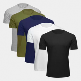 Imagem da oferta Kit 5 Camisetas Volare Masculina Tam P