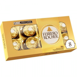 Imagem da oferta Bombom Ferrero Rocher Chocolate ao Leite 8 Unidades 100g
