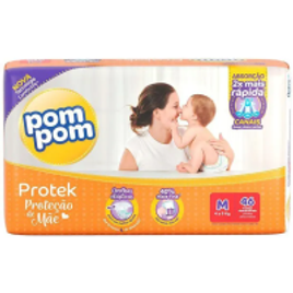 Imagem da oferta Fralda Pom Pom Protek Proteção de Mãe Mega - Tam M 46 Unidades