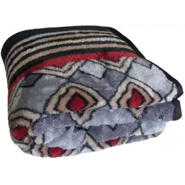 Imagem da oferta Cobertor Casal Dyuri Orinoco em Malha Raschel - Cinza/Colorido