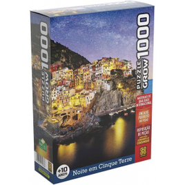Quebra-Cabeça Noite em Cinque Terre 1000 peças - Grow