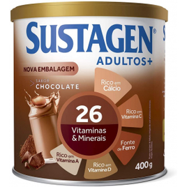 Imagem da oferta Complemento Alimentar Sustagen Adultos+ Sabor Chocolate - Lata 400g