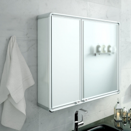 Armário De Banheiro Astra LBP16-S Retangular 2 Portas Com Espelho