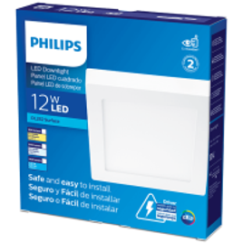 Imagem da oferta Luminária Philips LED DL252 Sobrepor Quadrada 12W 4000K