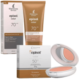 Imagem da oferta Mantecorp Skincare Episol Kit - Pó Compacto FPS50 + Protetor Solar Tom 2 - Claro