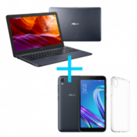 Imagem da oferta Notebook X543UA-GO2194T Cinza Escuro + ZenFone Live (L1) Octacore Preto 430 + Bumper para Zenfone Live (L1)