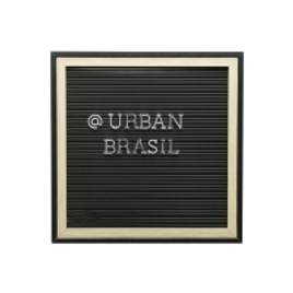Imagem da oferta Quadro Madeira Plástico Alfabeto Preto Letras Pratas 32X2X32Cm Urban