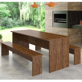 Conjunto Mesa e 2 Bancos Festivo Espresso Móveis