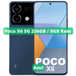 Imagem da oferta Smartphone Xiaomi PocoPhone Poco X6 5G 256GB 8GB Carregador 67W - Versão Global