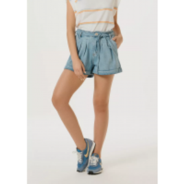 Imagem da oferta Shorts Jeans Feminino Cintura Alta - Azul