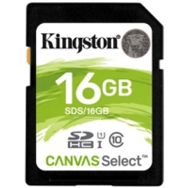 Imagem da oferta Cartão de Memória Kingston Canvas Select SD Card 16GB Classe 10 - SDS/16GB