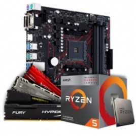 Imagem da oferta Kit Upgrade Asus Prime B450M Gaming/BR AM4 + AMD Ryzen 5 3400G 3.7GHz + Memória DDR4 8GB 2666Mhz