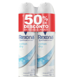Imagem da oferta 2 Unidades Desodorante Rexona Cotton Dry Aerosol 90g