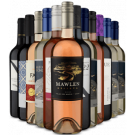 Imagem da oferta Kit 12 Vinhos Mix Brancos Tintos e Rosés