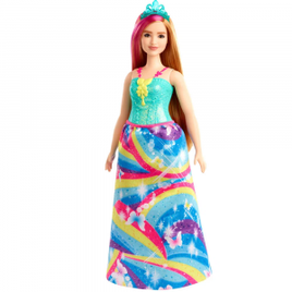 Imagem da oferta Boneca Barbie Dreamtopia Princesa Loira Vestido Arco-Íris - Mattel