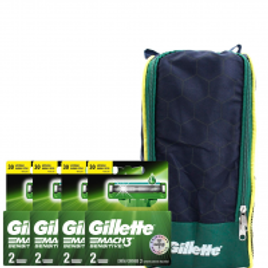 Imagem da oferta Kit com 8 Carga Gillette Mach3 Sensitive + Brinde Porta Chuteira