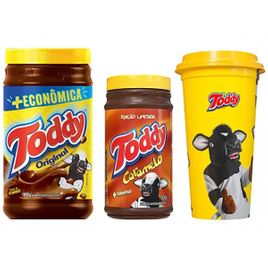 Imagem da oferta Achocolatado em Pó Toddy Chocolate e Caramelo - Pote 800g e 300g com Copo