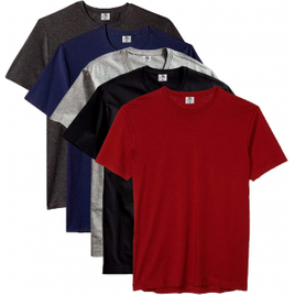 Imagem da oferta Kit com 5 Camiseta Masculina Básica Algodão Premium