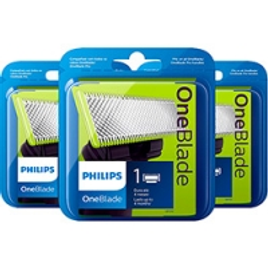 Imagem da oferta Kit 3 Lâminas Oneblade Qp21050 - Philips
