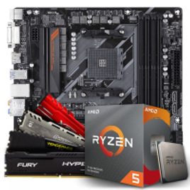 Imagem da oferta Kit Upgrade Placa Mãe Gigabyte B450 Aorus M AMD AM4 + Processador AMD Ryzen 5 3600 3.6GHz + Memória DDR4 8GB 3000MHz