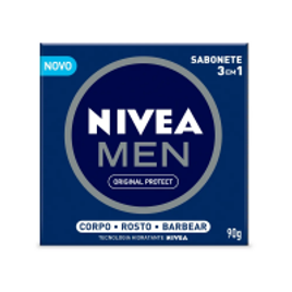 Imagem da oferta Sabonete Nivea Men Original Protect Corpo Rosto E Barbear 90g