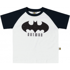 Imagem da oferta Camiseta Meia Malha Batman Fakini Meninos - Branco