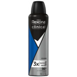 Desodorante Antitranspirante Aerosol Rexona Men Clinical Clean 150ml