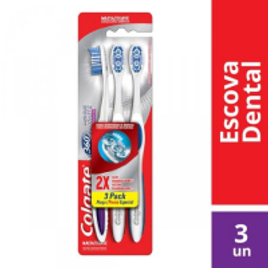 Imagem da oferta 2 Unidades Escova Dental Colgate 360º Luminous White