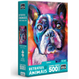 Imagem da oferta Quebra-Cabeça Game Office 500 Peças - Nano - Retratos Animais! Cachorro - Toyster