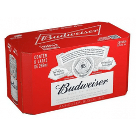 Imagem da oferta Cerveja Budweiser American Lager 8 Unidades Lata 269ml